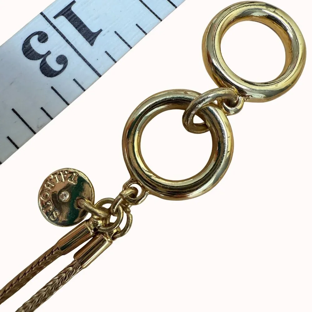 Talbots‎ Bracelet Toggle Gold Tone, Casual, Neutral, Classic, Layered, Stone